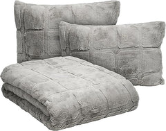 3D Faux Fur Comforter Set with Shams – Queen & King