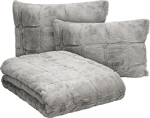 3D Faux Fur Comforter Set with Shams – Queen & King