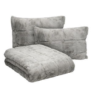 3D Faux Fur Comforter Set with Shams – Queen & King