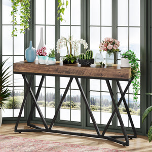 55-Inch Industrial Console Table
