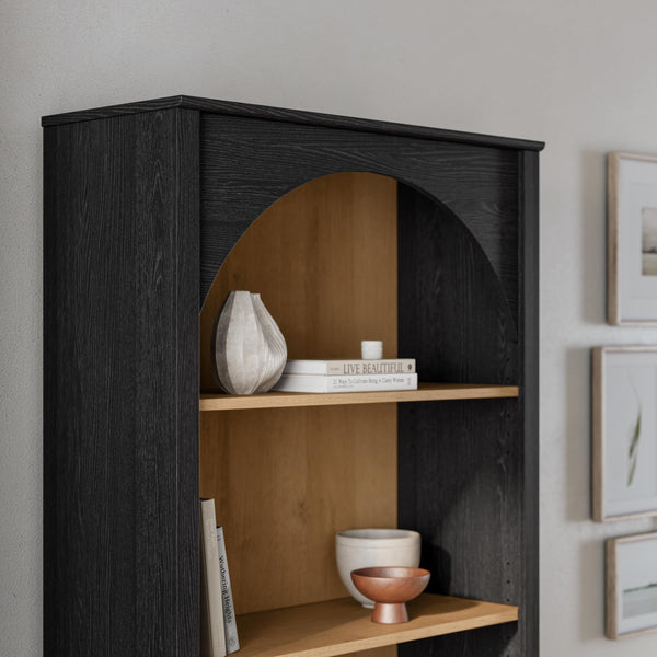 Arched Bookcase 78" Tall with 3 Adjustable Shelves