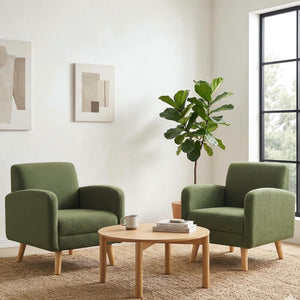 Mid-Century Modern Boucle Accent Chair