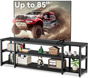 3-Tier TV Stand for 85 Inch TVs with Open Shelves