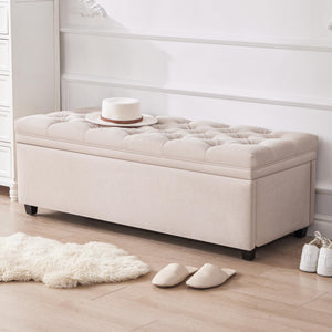 Storage Ottoman Bench with Hidden Storage