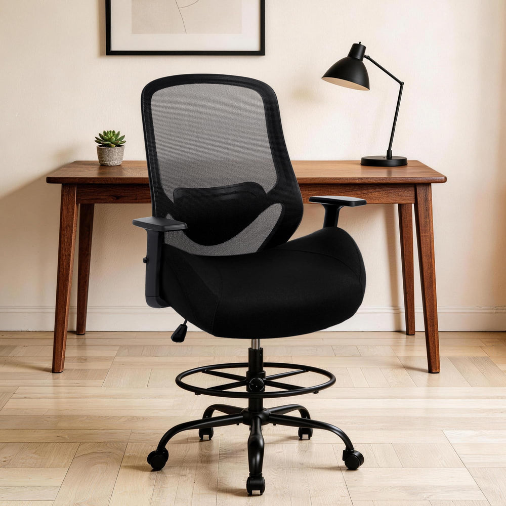 Ergonomic High-Back Drafting Chair with Lumbar Support