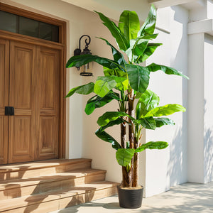 Tall Artificial Banana Tree — Indoor Outdoor Faux Tropical Plant