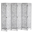 6-Panel Wood Folding Room Divider – 66.9" Tall Privacy Screen