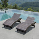 Outdoor Rattan Reclining Chaise Lounge Chair