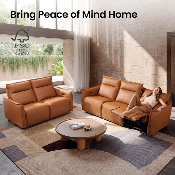 96" Power Recliner Sofa 3-Seater | Zero Gravity | Faux Leather | USB & Type-C