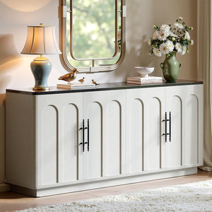 67" Arched Sideboard Buffet Cabinet with 4 Doors