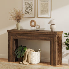 54 Inch Entryway Console Table with Storage Shelf