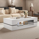 47" 2-Tier Glass Top Coffee Table