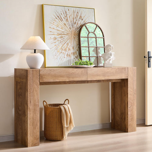 63-Inch Entryway Console Table with Drawers