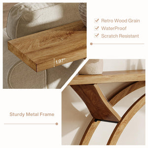 70.87" 2-Tier Console Table, Industrial Sofa Table