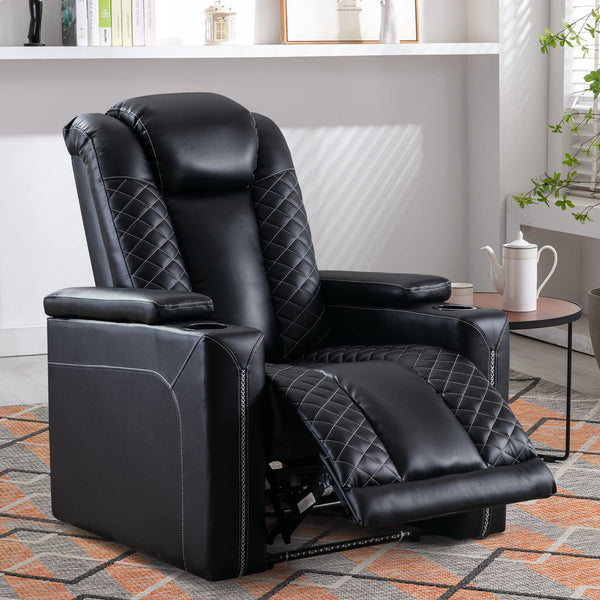 Electric Power Recliner Chair with USB Ports & Cup Holders