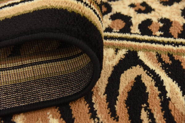Wildlife Cheetah Print Area Rug 10' x 14' – Light Brown & Black