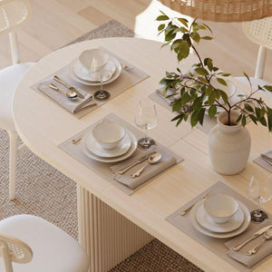 Oval Extendable Solid Wood Dining Table