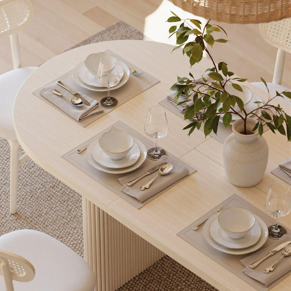 Oval Extendable Solid Wood Dining Table