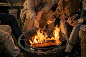 32-Inch Wood Burning Fire Pit with Swivel Cooking Grate