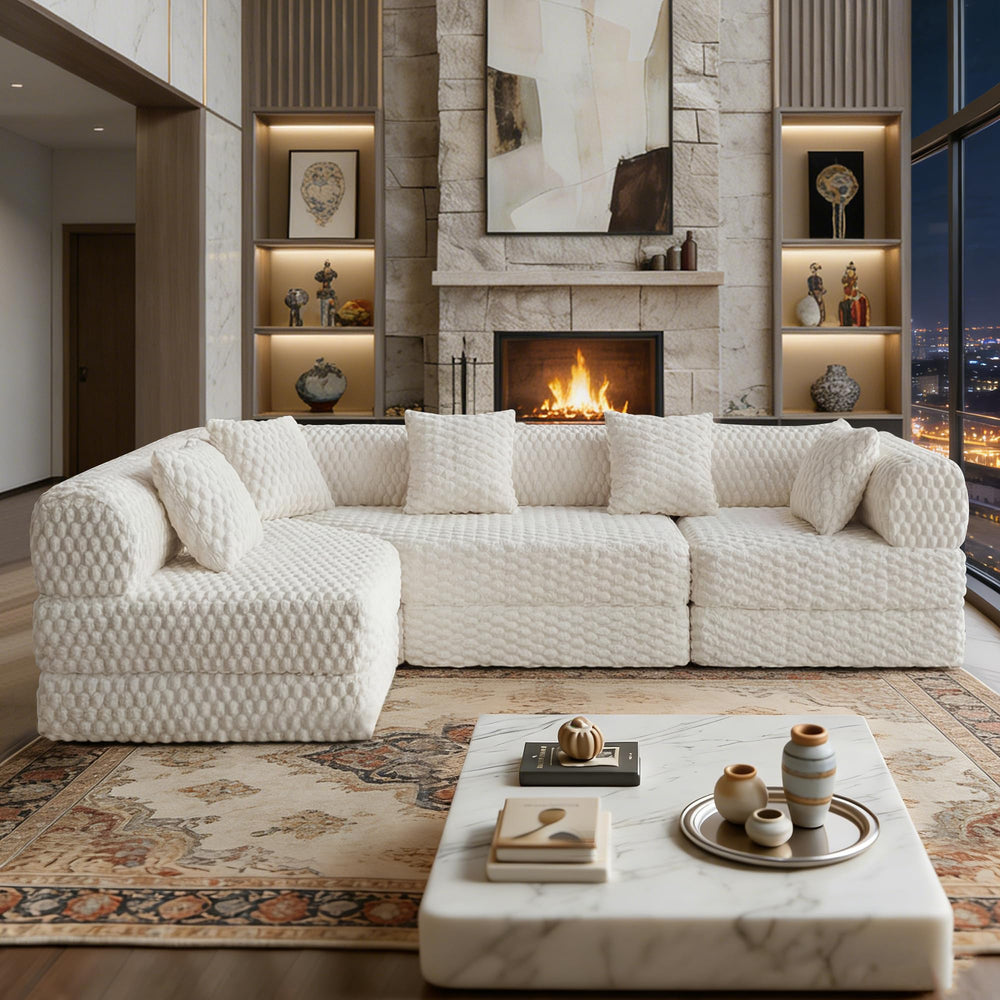 108" Modular Sectional Sofa Futon Convertible Sleeper