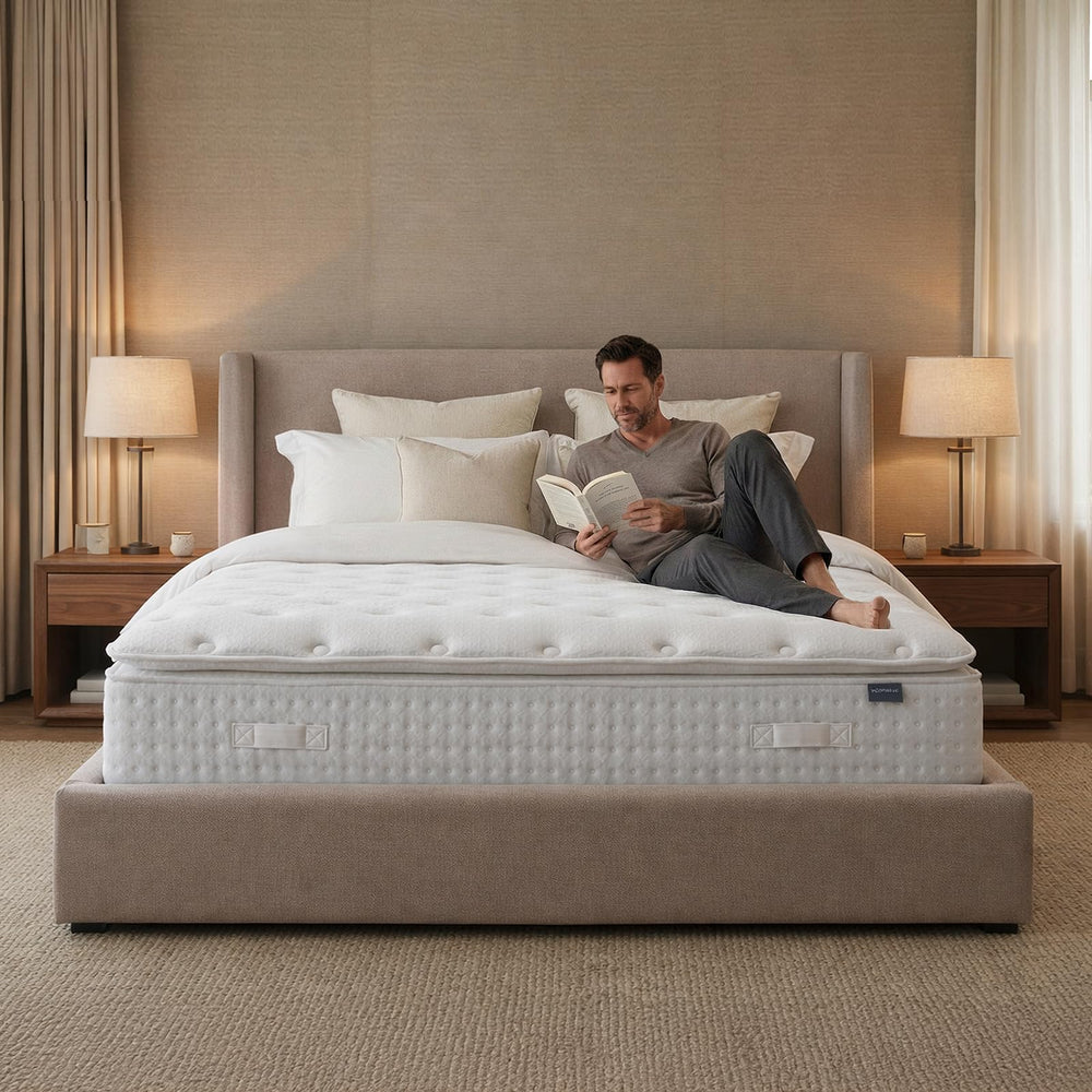 14 Inch Pillow Top Hybrid Mattress – Gel Memory Foam, Pocket Coils, Tencel Cover