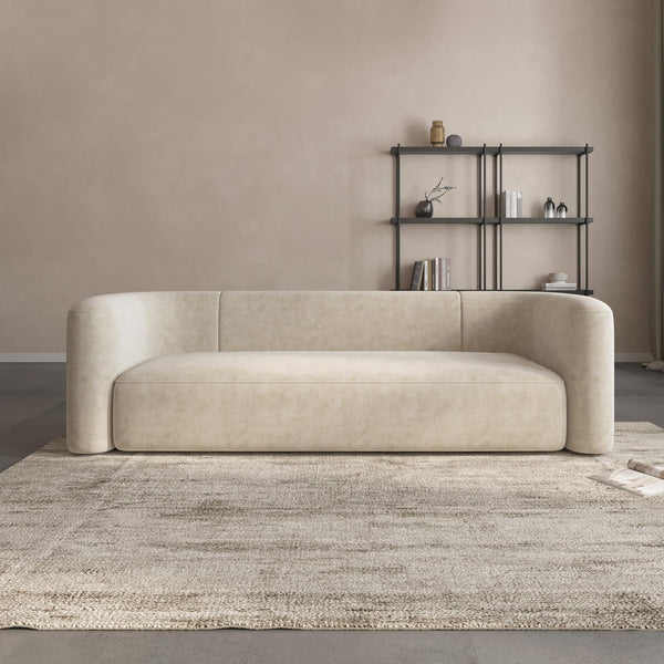 Modern Velvet Sofa Couch with Deep Seating