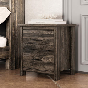 Queen Size Bedroom Set with Dresser & 2 Nightstands – Platform Bed with USB Charging & Storage Headboard