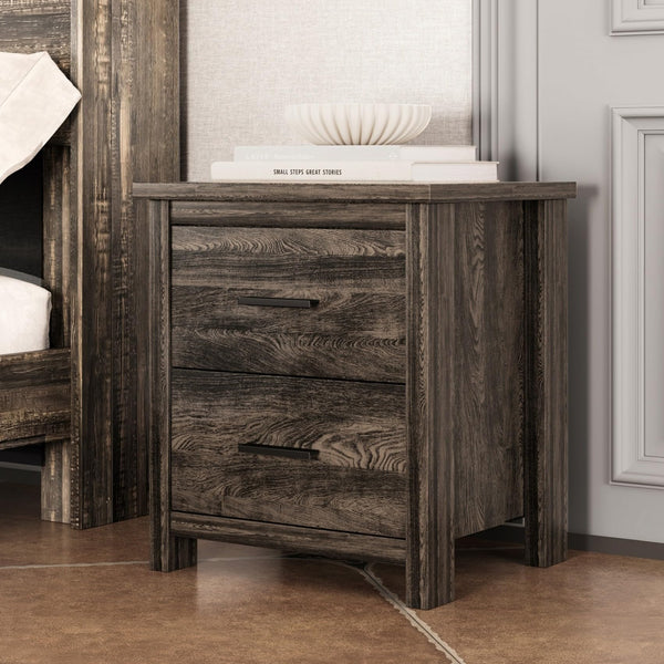 Queen Size Bedroom Set with Dresser & 2 Nightstands – Platform Bed with USB Charging & Storage Headboard