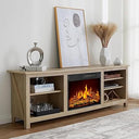 70-Inch Electric Fireplace TV Stand with Storage Shelves