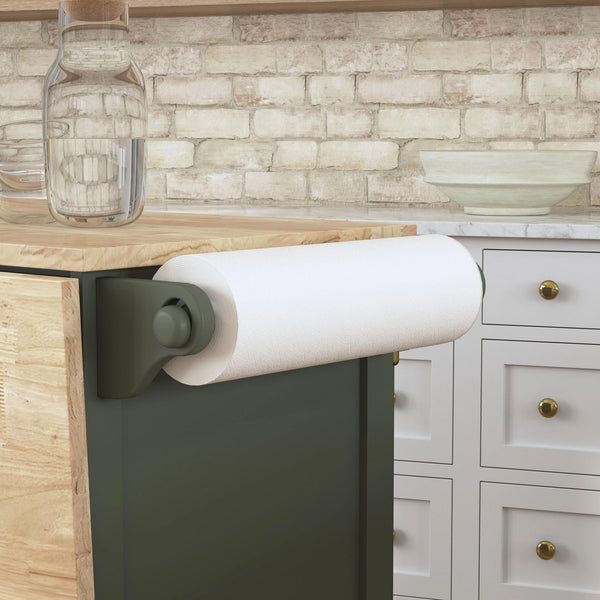 Rolling Kitchen Island Cart with Drop-Leaf Breakfast Bar