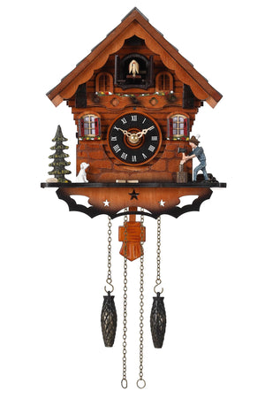 Wooden Cuckoo Wall Clock with Pendulum