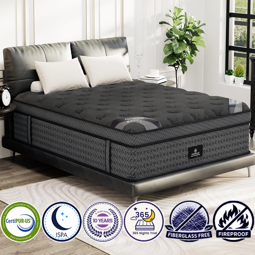 Hybrid Mattress – Gel Memory Foam & Pocket Springs, Euro Top, Medium Firm