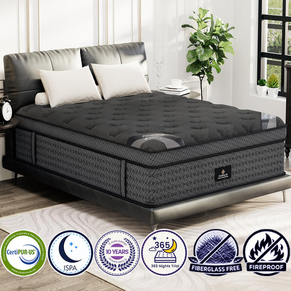 King Size Hybrid Mattress – 14 Inch Gel Memory Foam & Pocket Springs