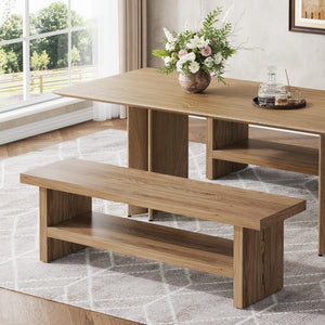 2-Tier Entryway Bench with Shoe Storage