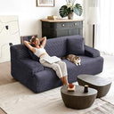 Corduroy Loveseat Sofa with Wide Curved Armrests