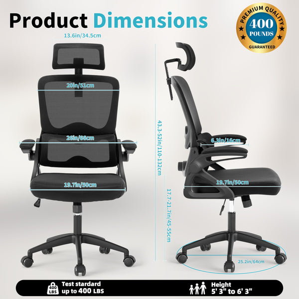 Ergonomic High-Back Mesh Office Chair with Lumbar Support