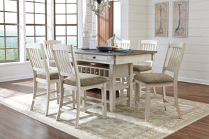 Rectangular Counter Dining Table with Storage
