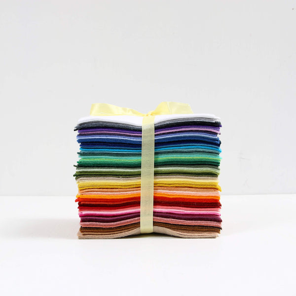 Wool Blend Felt Sheets – 90 Colors, 9" x 12" Craft Pack with Swatch Chart