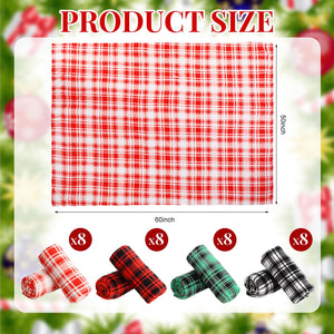 Christmas Buffalo Plaid Flannel Throw Blankets – 32-Pack, 60x50 Inches, Multicolor