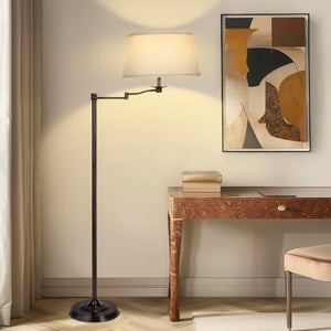 Bronze Swing Arm LED Floor Lamp