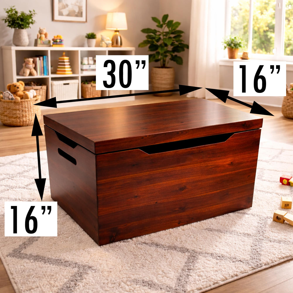 Solid Wood Storage Chest with Lid