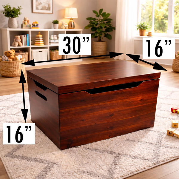 Solid Wood Storage Chest with Lid