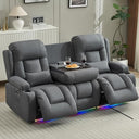 3-Seater Power Reclining Sofa with Console, Massage & Heat