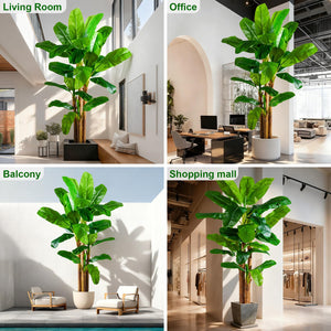 Large Artificial Banana Tree — Tall Faux Tropical Plant for Indoor & Outdoor Decor