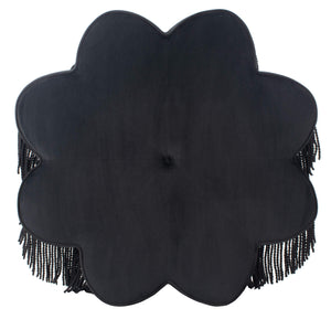 Flower Shape Velvet Ottoman