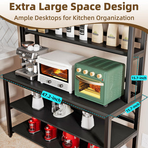 6-Tier Baker's Rack with Hutch & Storage Shelves
