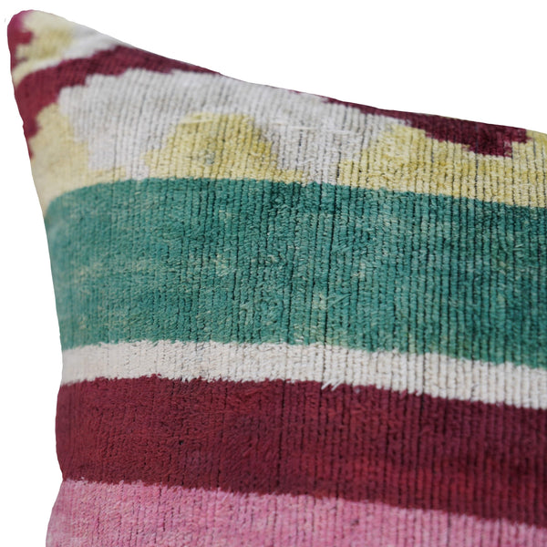 Velvet Throw Pillow with Down Feather Insert