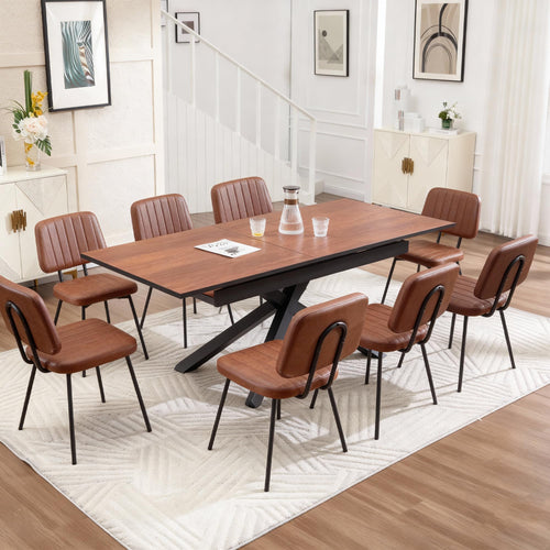 Extendable Dining Table 63"-78.7" | Seats 6-10 | Walnut