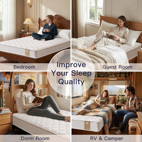 Twin 6-Inch Hybrid Mattress – Memory Foam & Pocket Coils