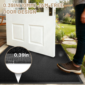 Heavy Duty Indoor Outdoor Door Mat with Non-Slip Backing